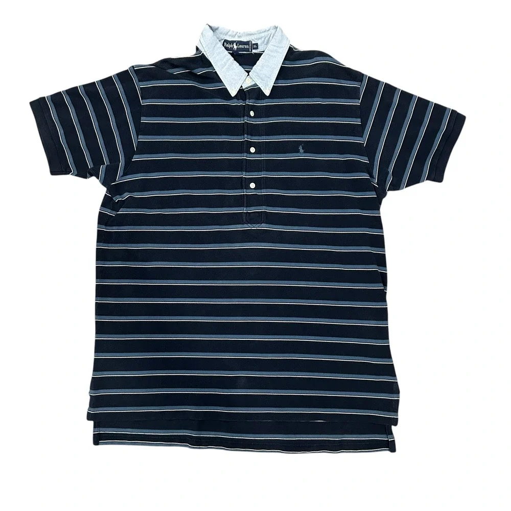 Ralph Lauren‎ Men's Shirt Striped Collared XL Nautical Old Money Preppy